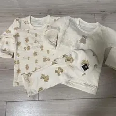 【まとめ売り】秋服3点セット futafuta 80サイズ くま柄 男の子女の子