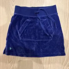 RALPH LAUREN キッズ ベロアスカート ネイビー サイズ5