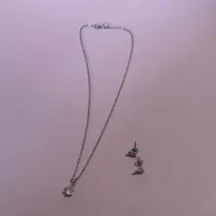 一粒石 ネックレス ピアス セット