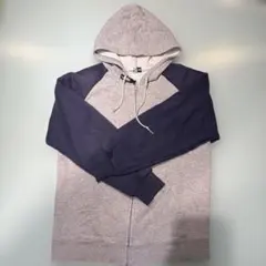 子供　男の子　プーマ　フード付きパーカー　上着　150 ネイビー/グレー