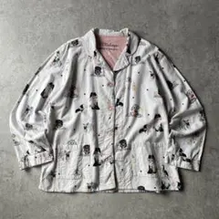 スカラー 162622：仮面舞踏会のネコ柄 ボイルガーゼシャツ スカラー scolar 162622：仮面舞踏会のネコ柄 ボイルガーゼシャツ