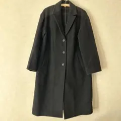 無印良品　再生ウール混チェスターコート（黒）婦人Ｌ・黒