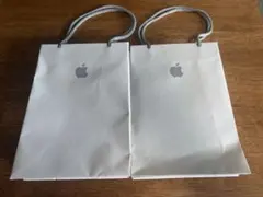 Appleショップ袋2枚セット ホワイト