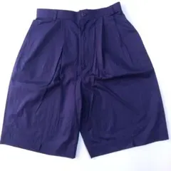 キュロット　ハーフパンツ　ショートパンツ　レディース　紺