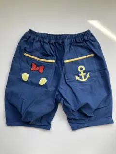 新品ドナルドダックハーフパンツ ネイビー140