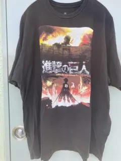 【神サイズ‼︎】進撃の巨人 Tシャツ シーズン1 バックプリントあり‼︎ 黒 XL