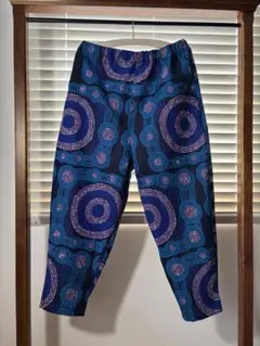 未使用品 pokipcee ポキプシー シルク刺し子パンツ ぐるぐる 1点物