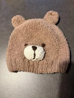 クマの耳付きベビー帽子 40-42cm