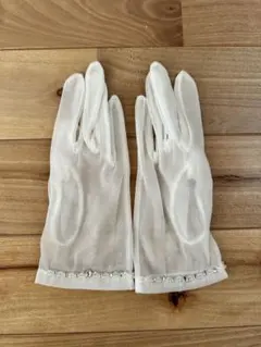 ホワイトシフォン ウェディンググローブ