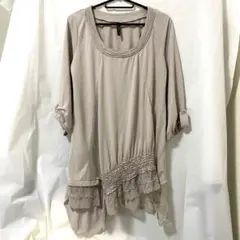 marshmallow crown レディース七分袖チュニック　グレーベージュのサムネイル