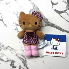 日焼けキティ ピンクヒョウ柄 マスコット