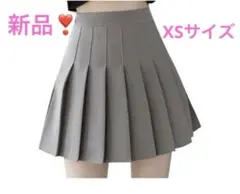 グレー ミニプリーツスカート XS インナー付き 制服 スカート コスプレ