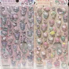 サンリオうるちゅるポップシール2枚セットボンボンドロップシール立体シール