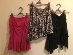 チャコットCHACOTT 社交ダンススカート3枚セット