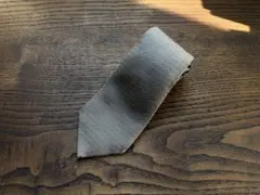 良品　エルメス ネクタイ シルク グレー H柄 ファソネ　H　光沢
