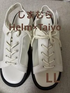 しまむら　Helm×Taiyo シアーレースサンダル　未使用　LLサイズのサムネイル