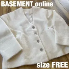 BASEMENT online レディース Vネックモヘアシャギージャケット
