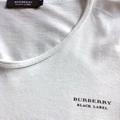 ✨本日限定価格　バーバリーブラックレーベル 長袖カットソー　プリント　白　М
