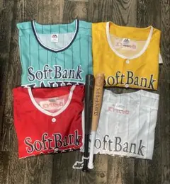 福岡ソフトバンクホークス ユニフォーム 4着セット バット付きのサムネイル