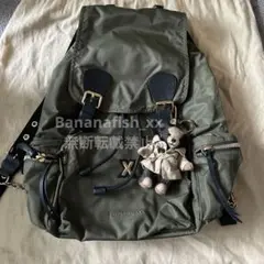 【美品】BURBERRY バーバリー ラージリュック　テクニカルナイロン&レザー