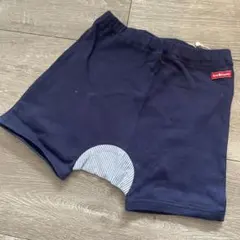 ホットビスケット　ネイビー ボトムス 80cm チェック柄ポケット付き