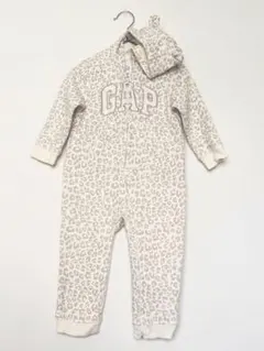 babyGAP ベビーカバーオール レオパード柄 フード付き