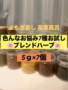 7種類お試しブレンドハーブ入浴剤 よもぎ蒸しパック ハーブ蒸し5ｇ×7p