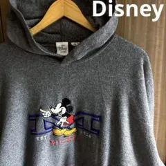 【古着◎】Disneyディズニー 刺繍ミッキー プルオーバーパーカー レトロ