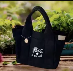 イルビゾンテ　IL BISONTE トートバッグ　キャンバストート　ブラック　黒