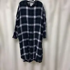 UNIQLO チェック柄 ロングシャツワンピース