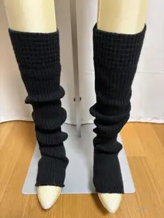 レッグウォーマー　黒　秋冬用　ショート丈のサムネイル