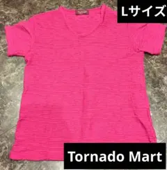 【美品】Tornado Mart Vネック メンズ Tシャツ ピンクのサムネイル