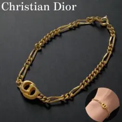 良品✨ChristianDior ブレスレット　ロゴ　ゴールド　ヴィンテージ