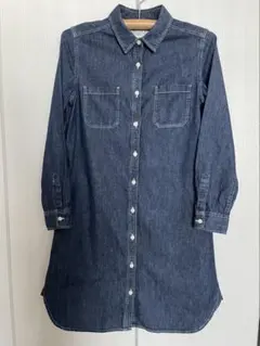 無印良品　デニム　長袖シャツ　ワンピース S