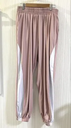 トレーニングウェア　パンツ　ピンク　XL