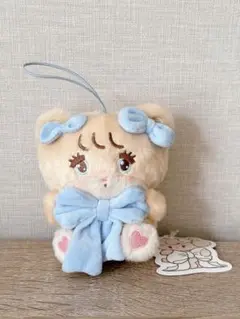 ミッコキャラクターズ 抱きしめおリボンぬいぐるみ マスコット ラテ