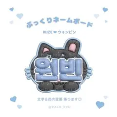 ぷっくりネームボード♡RIIZE ウォンビン
