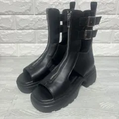 PAGEBOY 厚底ジップサンダル M23.0〜23.5㎝　黒美品のサムネイル