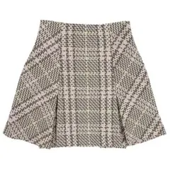 snidel Sustainableロービングチェックミニスカート