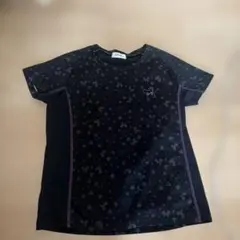 Disney 半袖Tシャツ ブラック ミッキー総柄 Lのサムネイル