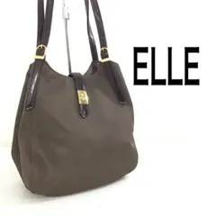 【最終値下げ】 ELLE エル　トートバッグ　レディース　カーキ　ブラウンのサムネイル