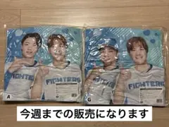 日本ハム ファイターズ　推しペアオリジナルクッション 山崎福也 × 伏見寅威 北海道日本ハムファイターズ 伏見寅威ぬいぐるみ＆伏見寅威山崎福也
