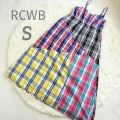 RCWB チェック パッチワーク キャミワンピース S