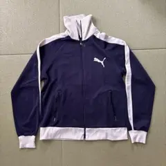 PUMAプーマ　ネイビー ジップアップトラックジャケット