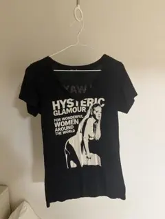 HYSTERIC GLAMOUR Tシャツ Vネック ブラックのサムネイル