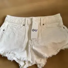 半額GU デニムショートパンツ S ホワイト
