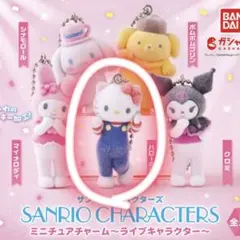 サンリオ　キャラクターズ　ミニチュアチャーム　ライブキャラクター　ハローキティ