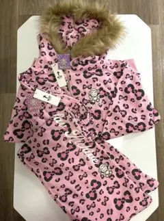 WEGO MAFAVARCHIVE パーカとパンツ ピンク ヒョウ柄セットアップ