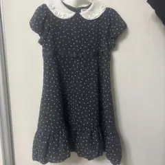 pom ponette グレードット柄 ワンピース 120cm