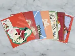 クリスマスカード　7種11枚セット　ダイカット　オーナメント　メッセージ